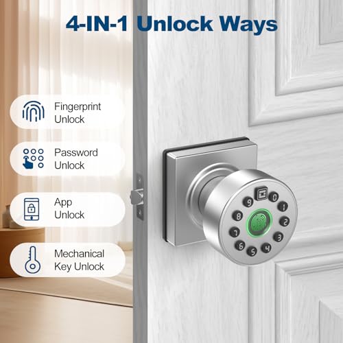 Smart Door Lock with Keypad, Fingerprint & App Control for Homes & Businesses