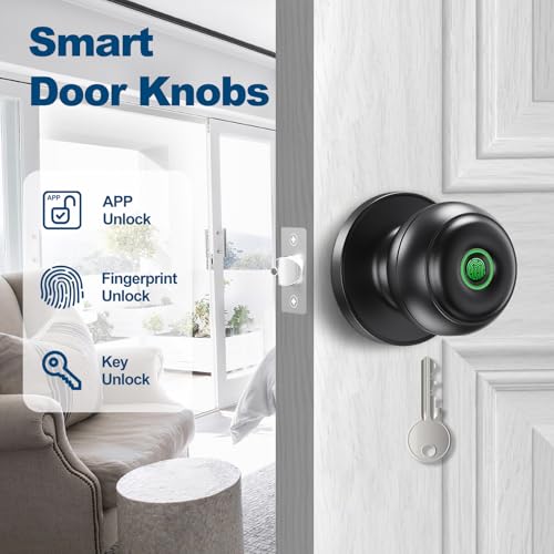 GeekTale Fingerprint Smart Locks: Keyless Entry for Front Doors with App Control, Auto-Lock, Waterproof, Easy Installation