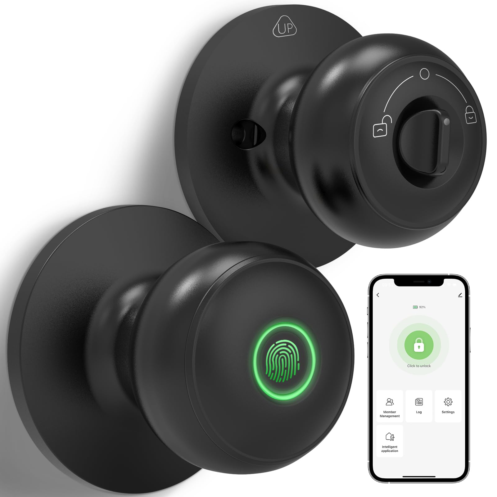 Smart Fingerprint Door Knob for Bedrooms and Offices