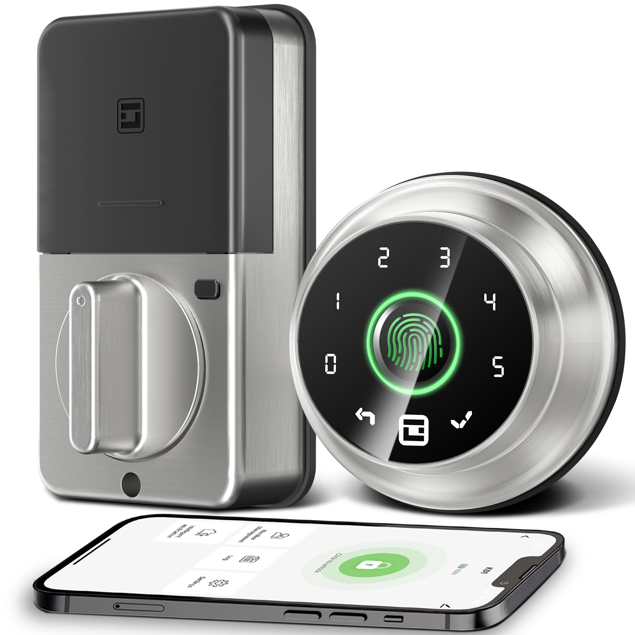 Smart Keyless Entry Door Lock with Biometric and App Control for Geeks