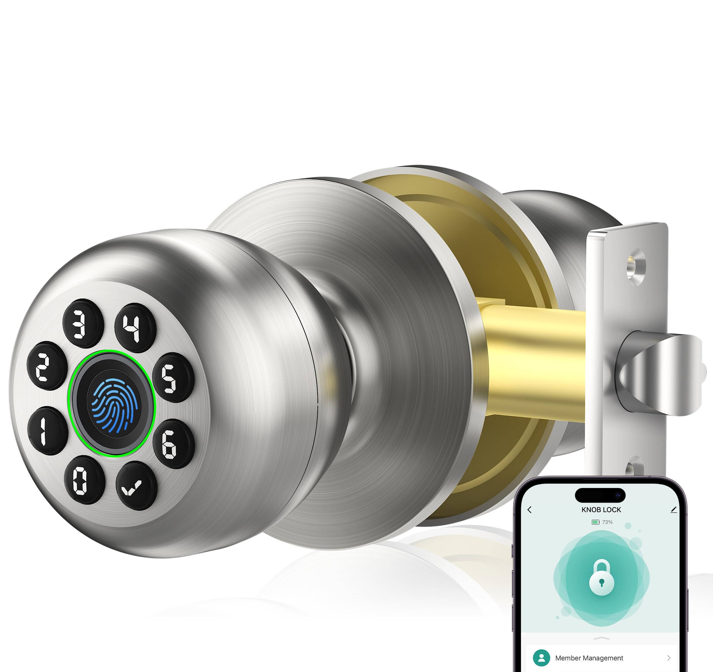 Geektale Fingerprint Door Knob